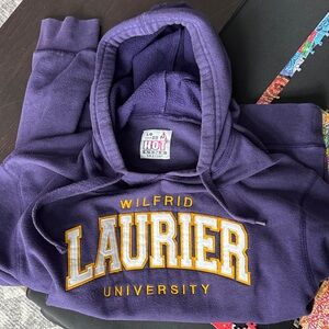 Wilfrid Laurier University Purple Hoodie